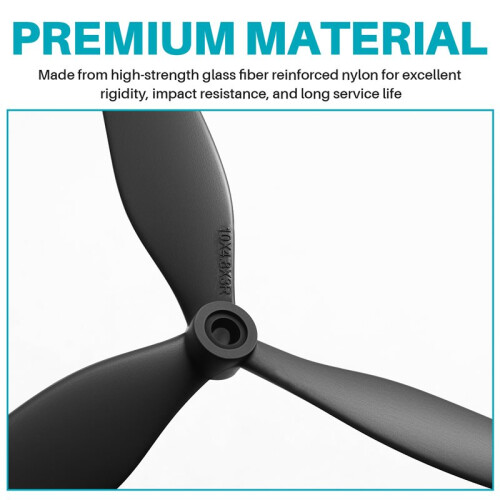 Hélice de Nylon de 3 Pás, 10x4,8x3 CW, de 10 Polegadas para Drones Multirrotores de Aeromodelismo. 2