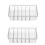 2 Pack Lash Extension Organizer, Clear Eyelash Cart Storage Boxes with 6 Compartments, Separated Large Capacity Eyelash 1