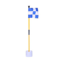 and White  Green Flag, Colorful Two-Section Checkered Green Target Hole Cup Flagpole,  Supplies