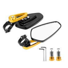 Bicycle Handlebar Reflector Rear View Mirror Safety Adjustable Rotatable Mirror Electric Scooter for /Pro,Yellow