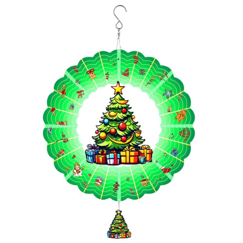 Cata-Ventos 3D, Cata-Vento Suspenso de Natal para Decoração de Natal, Árvore de Decorações Artísticas de 12 Polegadas para o Natal