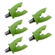 Threaded Fishing Rod Holder Silicone Holder Elastic Non-Slip Windproof Sea Rod Holder Suitable for Fishing Alarm Green