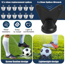 12 St Fotbollsskor Dubbar Skor Dubb Byt Komponent Sporttillbehör Fotbollssko Spikes med Skiftnyckel 13 mm