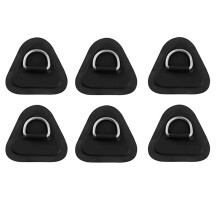 6PCS D-Ring Patch for Inflatable Boat Kayak Dinghy , D-Ring PVC Patch Stand- Paddleboard Canoe Rafting Black