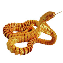 3D Printed Snake, Movable Snake, Real Printed Snake, Handmade Toy Birthday Gift, Desktop Decoration Silk Gold