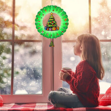 Wind Spinners 3D,Christmas Hanging Wind Spinner for Christmas Decor, 12 Inch Yard Art Decorations Tree for Christmas