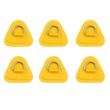 6PCS D-Ring Patch for Inflatable Boat Kayak Dinghy , D-Ring PVC Patch Stand- Paddleboard Canoe Rafting Yellow