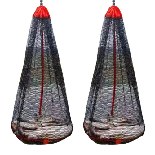 Foldable Fishing Net Bag, Thickened Fish Net, Small Mesh At Mouth, Flat Bottom Protective Storage 2 Meters Long