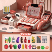 Kids Cash Register Pretend Cash Register Pretend  Calculating Kids Accessories Scanner &Sounds Light Cash Register,B
