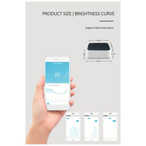 New Tuya Zigbee Solar Light Sensor Waterproof IP65 Outdoor Brightness Detection Luminance Sensor Easy to Install