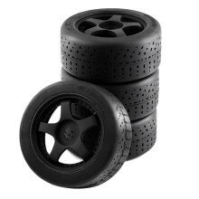 4 StüCk Gummireifen Aus Kunststoff für ARRMA 1/7 INFRACTION 6S F1 LIMITLESS RC Car, Schwarz