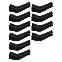 10 Paar KüHlende Armstulpen UV-Schutz-WäRmer-ÄRmel für Damen und Herren, zum Laufen, Radfahren, Wandern, Golfen, Schwarz