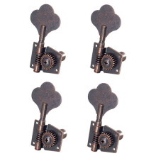 Guitar Vintage Open Bass Guitar Tuning Key Pegs Machine Heads Tuner 4R for 4 Strings Bass Red Bronze