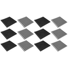 Lot de 12 Panneaux Acoustiques Auto-AdhéSifs, Panneaux de Mousse InsonoriséS de 12 X 12 X 1 Pouce, Panneaux Muraux InsonoriséS pour Home Studio