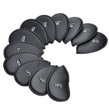 12-Delige  Iron Cover  Covers Pu Leather  Club Hat Cover Borduurset Golfbenodigdheden Club  Covers