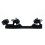 Roller Skate Base Four-Wheel Two-Row Roller Skate Bracket Skateboard Base Bottom Plate Black 2
