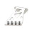 4 Strings Banjo Tailpiece for Guitar Replacement Accessory,Silver 1