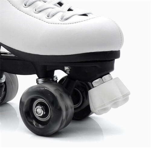 2PCS Roller Skate Toe Stops Skates Toe Stopper Roller Skate Stoppers Skating Practice Training Aids White 2