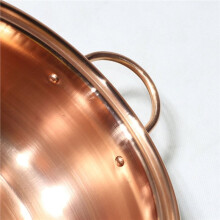 Copper Thickened Soup Pot with Double Ears, Composite Base for Induction Cooker