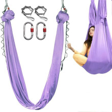 Aerial Yoga Hängmatta 2,8 M Bred Yoga Hängmatta Hem Indoor Fast Rep Hängande Duk Lämplig för Alla Nivåer Av Fitness C