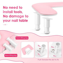 Manicure Arm Rest for Nails Tech: U-Shaped Adjustable Nail Armrest -PU Leather Hand Stand Rest for Manicurists