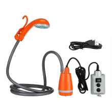 Pompe de Douche Portable Rechargeable pour L'Extérieur, Idéale pour la Randonnée, les Voyages, la Plage et les Pique-Niques, Orange