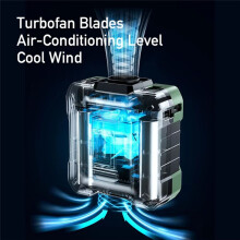 Ventilateur Portable à Clip de Taille - Rechargeable par USB, Portable sur la Ceinture pour les Activités de Plein Air Comme la Randonnée et le