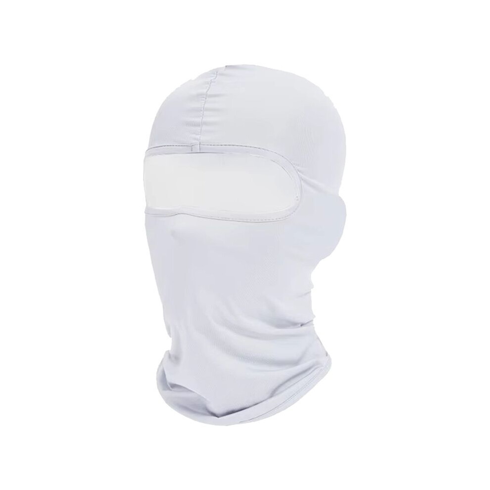 Full Face Cover Anti-Uv Breathable Neck Full Mask Cycling Warmer Windproof White 4712634953138