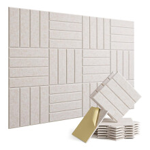 12 Pack Sound Proof Foam Panels for Walls, Self-Adhesive Acoustic Panels for Door, Ceiling, Home Office Light