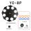 Microphone Holder, Multi Mic Holder for Wired and Wireless Mics, Multiple Microphone Organizer and Display YC-8P 2