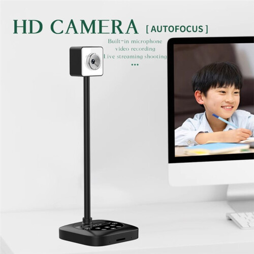 4K-Documentcamera met Autofocusmicrofoon Drie-Niveau LED-Invullicht Plug-And- Ideaal voor Docenten en Studenten 1