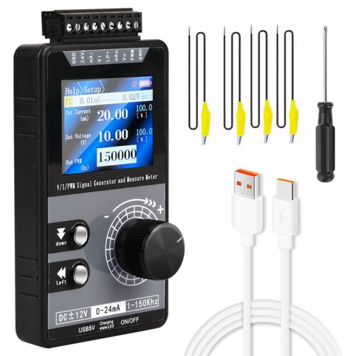 Handheld Voltage Current Source PWM Pulse Signal Generator 4-20mA for Voltage Measurement Without Lithium Battery