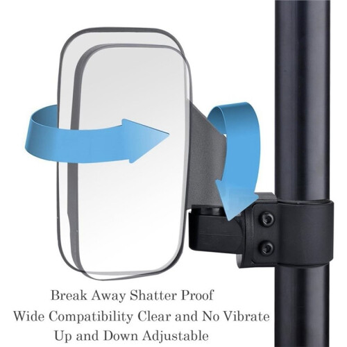 UTV ATV Side Rearview Mirror for   Side Mirror Modified Reversing Mirror 2