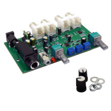 Mikrofon Lägre Volym Av Bakgrundsmusik DC12V-24V Automatisk Avstängningsmeddelande Ljudsignalmixer för Sändning