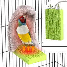 Riscaldatore per Uccelli per Gabbia, Trespolo Caldo per Uccelli con Piccolo Nido, Trespolo Riscaldante da 12 V e 5 W per Pappagalli, Calopsitte,