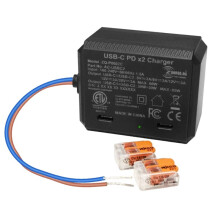 Upgrade AC to Type-C Power Supply, PD3.0 Protocol, Dual Type-C Output , Maximum Power of 60W Per Port.