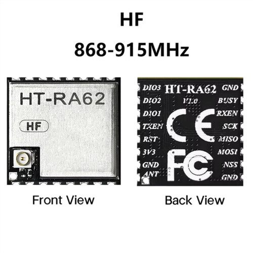 3PCS SX1262 HT-RA62 LoRa Module Secondary Development Supports LoRaWAN Protocol 868-915MHz 2