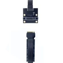 M.2 M-EKY High-Speed Extension Cable PCIe 4.0 M.2 NVMe SSD Extension Cable Silver-Plated Wires M.2 Vertical Socket 15cm
