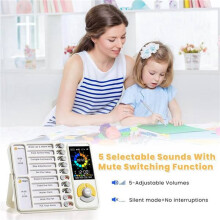 5-i-1 Visuell Timer, ADHD-Verktyg för Barn och Vuxna, Visuellt Schema för Barn med Autism, 12/24 Uppgiftstimer Vit