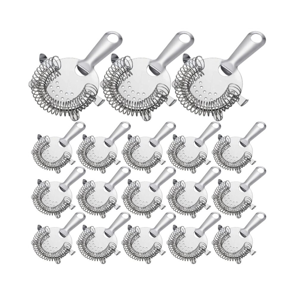 16 Pack Cocktail Strainer 4 Prong Stainless Steel Bar Bartender Strainer 6 Inches Silver Bar Drink Tool For Bartenders 4712099237064