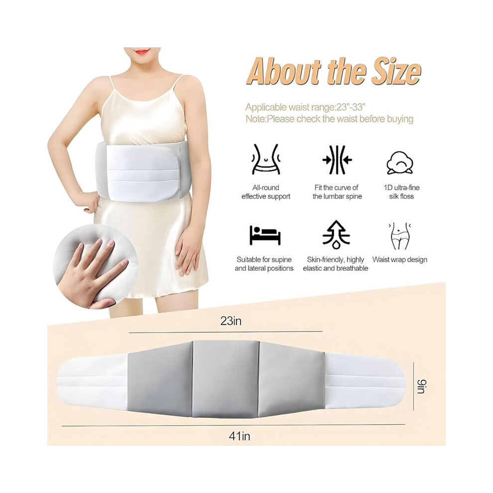 Lumbar Support Pillow for Sleeping, Sleeping Back Support for Sleep with 360 Ergonomic Design & Breathable