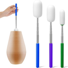 3 Pcs Telescoping Sponge Stick for Pottery 27 Inches Long Detachable Pottery Sponges for Removing Excess Water