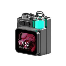 Kabelloser Mechanischer Metalllautsprecher mit RGB-LED-Display, Subwoofer und Kalenderuhr