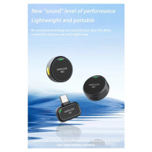 Microphone Cravate Sans Fil USB-C pour Enregistrements en Extérieur, Interviews, Vlogs, Réduction Magnétique Du Bruit, Portable pour Téléphone