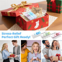 3 Pack Keyboard Fidget Toy - Clicky, Creamy & Silent Stress Relief Fidget Clicker Keychain - Quiet Fidget Toy