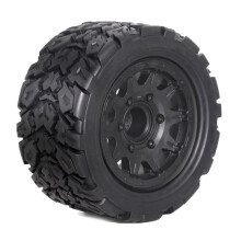 4 Neumáticos para Camión -Stunt de 110 Mm, 1/10, Hexagonales de 12 mm y 14 mm para /MAXX ARRMA Granite/KRATON/Outcast/ A