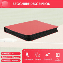 Trading Card Binder, 9 Vakken Baseball Card Binder Sleeves met Ritssluiting, Card Case voor Spel/Voetbal/Honkbalkaart Rood