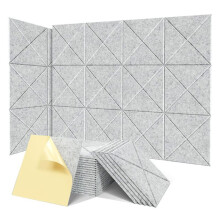 Paquete de 12 Paneles Acústicos con Autoadhesivos, Paneles de Espuma A Prueba de Sonido de 12x12x0,4pulgadas, Azulejos Absorbentes de Sonido para
