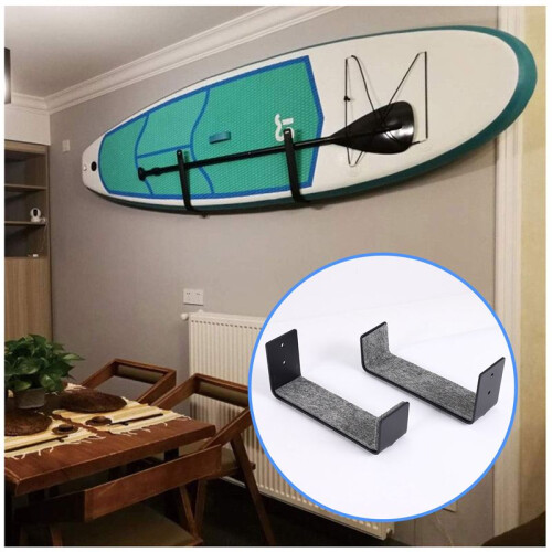 1Pair Hot Surfboard  Mount Rack,Kayak Boat Wall Rack Black 2