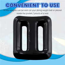 Dive Weights for Scuba Diving Weight Belt Coated Lead Diving Weights Coated Dive Weights, Dive Belt Weights 1500g Black